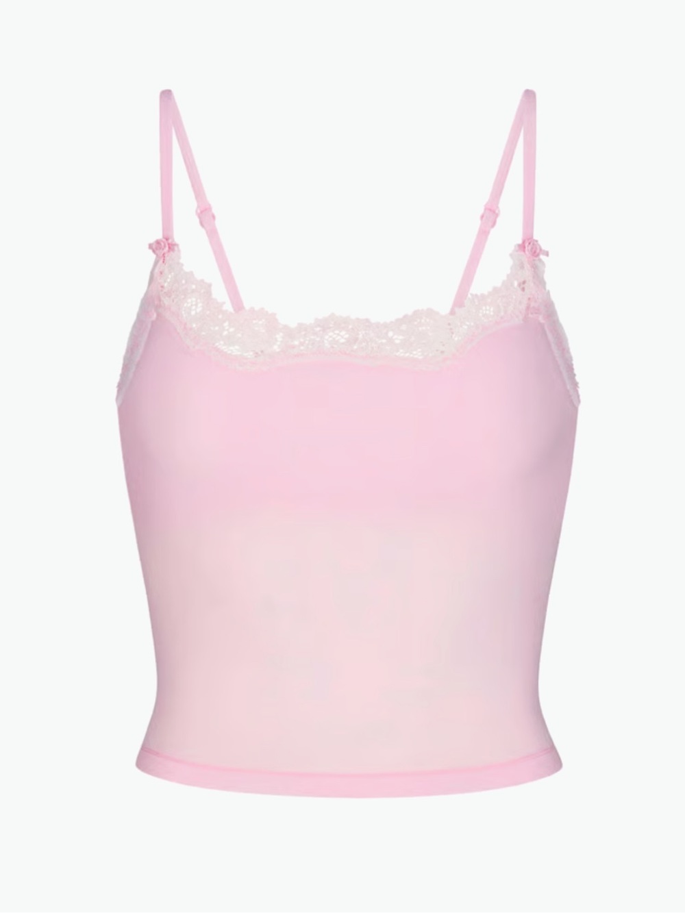 SKIMS Fits Everybody Lace-Trim Cami Cherry Blossom